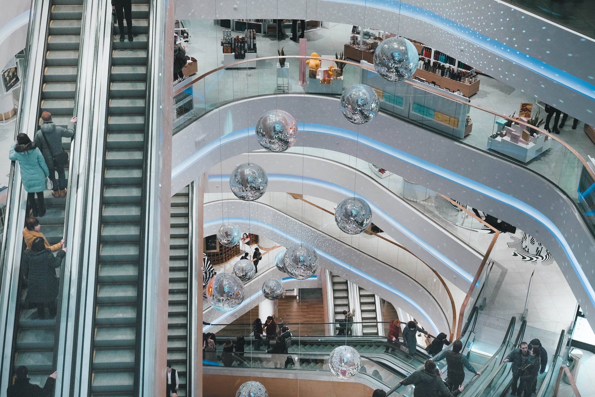 Department store with an escalator